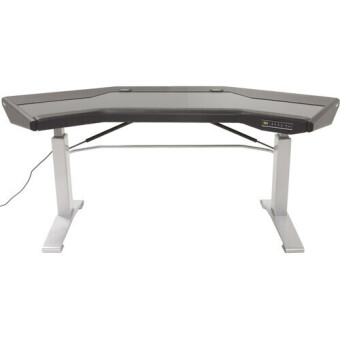 Argosy Halo-G-E-B-S Halo G Height Adjustable Desk, w/Black End Panels, Silver Legs Фото 2