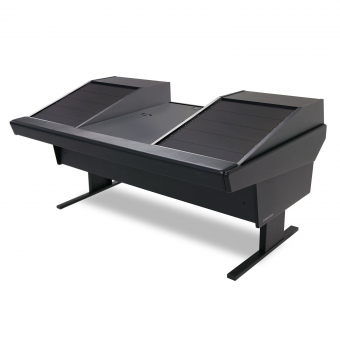 Argosy Universal 70-70V2R1503-B-B w/25" Flat Desk Insert, 2)VR1503 Rack units & Black End Panels