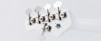 Music Man StingRay5 Neck Through HH - Powder Blue - Rosewood - White Фото 6