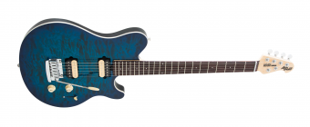 Music Man Axis Super Sport HH Trem - Trans Gold Flame - Rosewood Matching Headstock - No Pickguard Music Man Axis Super Sport HH Trem - Trans Gold Flame - Rosewood Matching Headstock - No Pickguard Фото 2