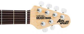 Music Man Lefty Axis Super Sport HH Trem - Natural Gloss Quilt - Rosewood - No Pickguard Фото 5
