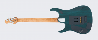 Music Man JP15 7 String - Teal Flame - Figured Roasted Maple - No Pickguard Фото 2