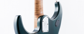 Music Man JP15 7 String - Teal Flame - Figured Roasted Maple - No Pickguard Фото 9