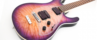 Music Man Steve Morse Y2D Trem - Purple Sunset Flame - Rosewood - No Pickguard Фото 6