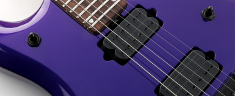 Music Man John Petrucci Piezo - Firemist Purple - Figured Maple/Rosewood Shield Inlays - No Pickguard Фото 8