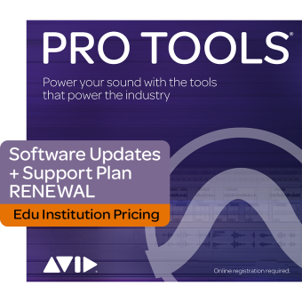 AVID Pro Tools 1-Year Software Updates + Support Plan RENEWAL Edu Institution (Electronic Delivery)