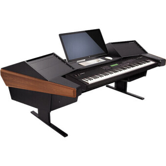 Argosy D15K-DR800-B-M Dual 15K Keyboard Workstation w/800 Rack Modules and Mahogany End Panels
