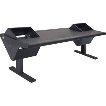 Argosy Eclipse Universal EG4-U1260-RR-B-M-B w/Rack Left & Right, 1260mm Center Desk, Mahogany EPs, Black legs Фото 6