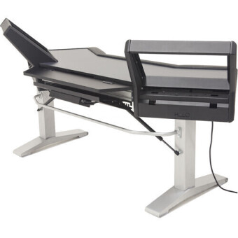 Argosy Halo-E2-H-B-S Halo Height Adjustable Desk, w/Black End Panels, Silver Legs Argosy Halo-E2-H-B-S Halo Height Adjustable Desk, w/Black End Panels, Silver Legs Фото 2