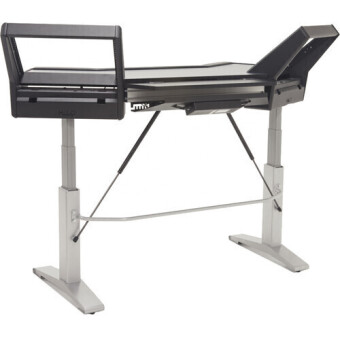 Argosy Halo-E2-H-B-S Halo Height Adjustable Desk, w/Black End Panels, Silver Legs Argosy Halo-E2-H-B-S Halo Height Adjustable Desk, w/Black End Panels, Silver Legs Фото 3