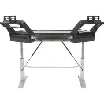 Argosy Halo-E2-L-H-B-T-S Halo Height Adjustable Plus, 2 rack shelves, & Pair 160 Speaker Platforms, Black top Argosy Halo-E2-L-H-B-T-S Halo Height Adjustable Plus, 2 rack shelves, & Pair 160 Speaker Platforms, Black top Фото 3