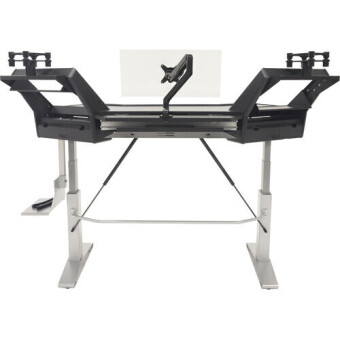 Argosy Halo-E2-XC-H-B-M-S Halo Height Adjustable Ultimate-Halo with Mahogany Desk Surface,2 Rack Shelves,Pair 160 Speaker Platforms,Accessory Drawer,D8 MonitorArm, CPU Shelf Argosy Halo-E2-XC-H-B-M-S Halo Height Adjustable Ultimate-Halo with Mahogany Desk Surface,2 Rack Shelves,Pair 160 Speaker Platforms,Accessory Drawer,D8 MonitorArm, CPU Shelf Фото 5