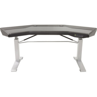 Argosy Halo-G-E-B-T-S Halo G Height Adjustable Desk, w/Black Desktop, Black End Panels, Silver Legs Фото 2