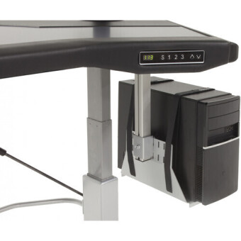 Argosy Halo-G-E-XC-B-T-S Halo GE Ultimate,w/160 Spkr Mnts, Acc Drawer,2)D8 Monitor Arms,CPU Shelf,Black Top&Silver Legs Фото 2