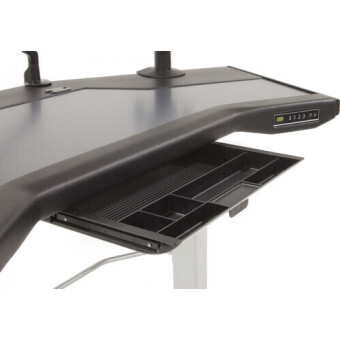 Argosy Halo-G-E-XC-B-T-S Halo GE Ultimate,w/160 Spkr Mnts, Acc Drawer,2)D8 Monitor Arms,CPU Shelf,Black Top&Silver Legs Фото 3