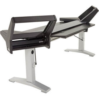 Argosy Halo-K88-B-S Halo Keyboard Desk for 88 Keys w/Black End Panels and Silver Legs Фото 4