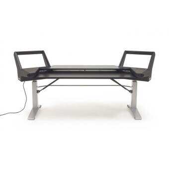 Argosy Halo-K88-E2-B-M-S Halo Keyboard Height Adjustable Desk for 88 keys w/Black Eps, Mahogany Top, Silver Legs Фото 3