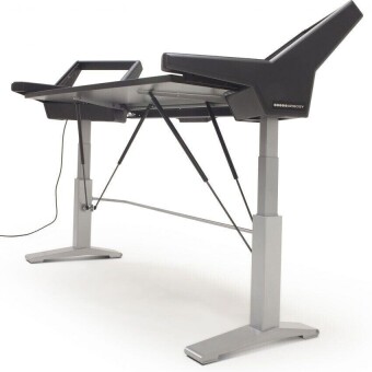 Argosy Halo-K88-E2-B-S Halo Keyboard Height Adjustable Desk for 88 keys w/Black Eps, Silver Legs Argosy Halo-K88-E2-B-S Halo Keyboard Height Adjustable Desk for 88 keys w/Black Eps, Silver Legs Фото 2