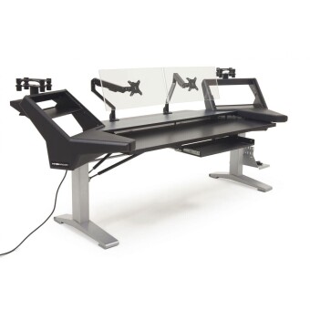 Argosy Halo-K88-E2-XC-B-S Halo K88 Height Adj Ultimate - Halo K88.E2, 2 Shelves, Pr 160 SpkrPlatform, KybdTray,2)D8 MonArms,CPU Shelf Фото 3