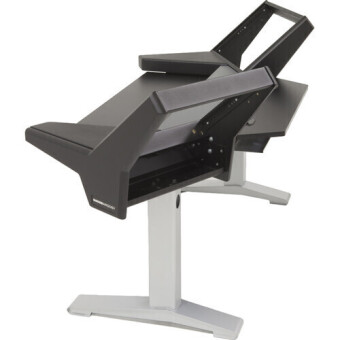 Argosy Halo-K-B-T-S Halo Keyboard Desk w/Black End Panels,Black Top,Silver Legs Фото 2