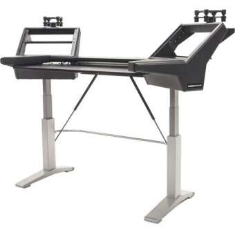 Argosy Halo-K-E2-L-B-T-S Halo Keyboard Height Adj Plus, 2 Rack Shelves, Pair 160 Speaker Platforms,w/Black top, Silver Legs Argosy Halo-K-E2-L-B-T-S Halo Keyboard Height Adj Plus, 2 Rack Shelves, Pair 160 Speaker Platforms,w/Black top, Silver Legs Фото 5