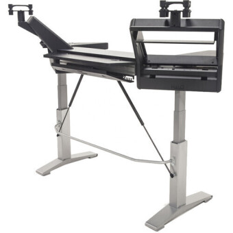 Argosy Halo-K-E2-L-B-T-S Halo Keyboard Height Adj Plus, 2 Rack Shelves, Pair 160 Speaker Platforms,w/Black top, Silver Legs Argosy Halo-K-E2-L-B-T-S Halo Keyboard Height Adj Plus, 2 Rack Shelves, Pair 160 Speaker Platforms,w/Black top, Silver Legs Фото 3