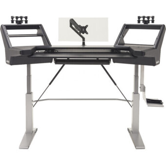 Argosy Halo-K-E2-XC-B-T-S Halo KE Ultimate,2Shelves,160 Spkr Platforms,KybdTray,D8 Mon. Arm,CPU Shelf,w/Black Top&Silver Legs Фото 7