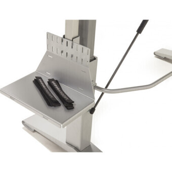 Argosy Halo-K-E2-XC-B-T-S Halo KE Ultimate,2Shelves,160 Spkr Platforms,KybdTray,D8 Mon. Arm,CPU Shelf,w/Black Top&Silver Legs Фото 2