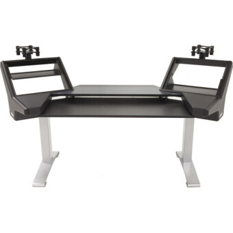 Argosy Halo-K-L-B-T-S Halo Keyboard Plus Desk, 2 rack shelves, 160 Speaker Platforms, Black Top&Silver Legs Argosy Halo-K-L-B-T-S Halo Keyboard Plus Desk, 2 rack shelves, 160 Speaker Platforms, Black Top&Silver Legs Фото 4
