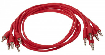 Erica Synths 5 pcs 60 cm braided cables, red