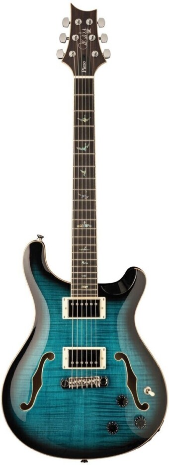 PRS SE Hollowbody-II Piezo, Peacock Blue Burst